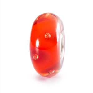 Trollbeads Authentic New Red Bubbles Glass Bead